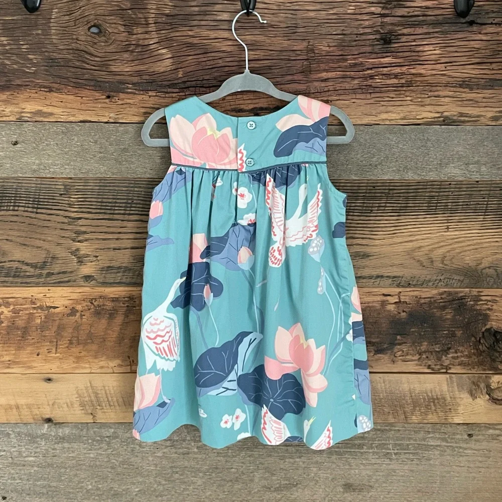 Baby girls Tea Collection printed empire waist dress, size 18-24 months